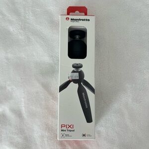 NWT Manfrotto PIXI Mini Tripod - Black